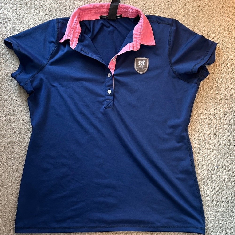 Navy and Pink  Noel Asmar Polo Shirt